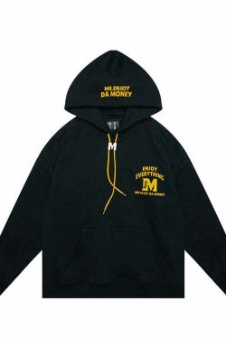 MEDM M Buckle Drawstring Hoodie - Y2K Summer, 90s Grunge, Retro Style, Y2K Club & Party Out