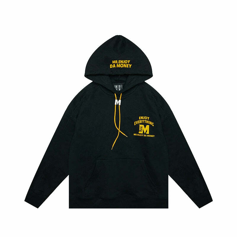 MEDM M Buckle Drawstring Hoodie - Y2K Summer, 90s Grunge, Retro Style, Y2K Club & Party Out