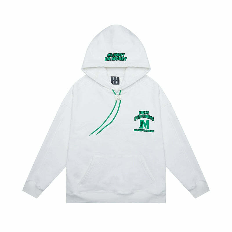 MEDM M Buckle Drawstring Hoodie - Y2K Summer, 90s Grunge, Retro Style, Y2K Club & Party Out