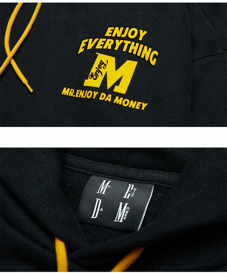 MEDM M Buckle Drawstring Hoodie - Y2K Summer, 90s Grunge, Retro Style, Y2K Club & Party Out
