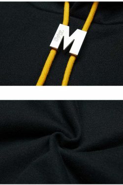 MEDM M Buckle Drawstring Hoodie - Y2K Summer, 90s Grunge, Retro Style, Y2K Club & Party Out