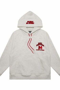 MEDM M Buckle Drawstring Hoodie - Y2K Summer, 90s Grunge, Retro Style, Y2K Club & Party Out