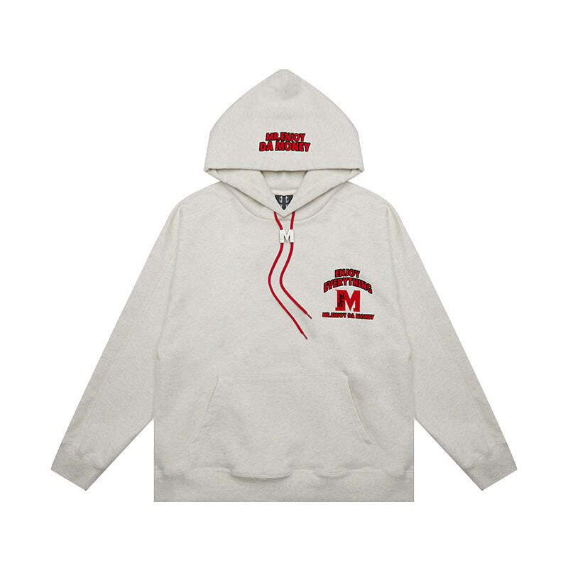 MEDM M Buckle Drawstring Hoodie - Y2K Summer, 90s Grunge, Retro Style, Y2K Club & Party Out
