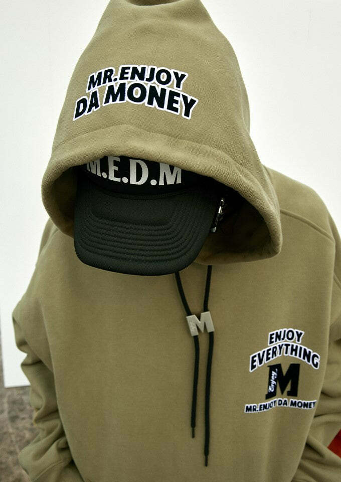 MEDM M Buckle Drawstring Hoodie - Y2K Summer, 90s Grunge, Retro Style, Y2K Club & Party Out