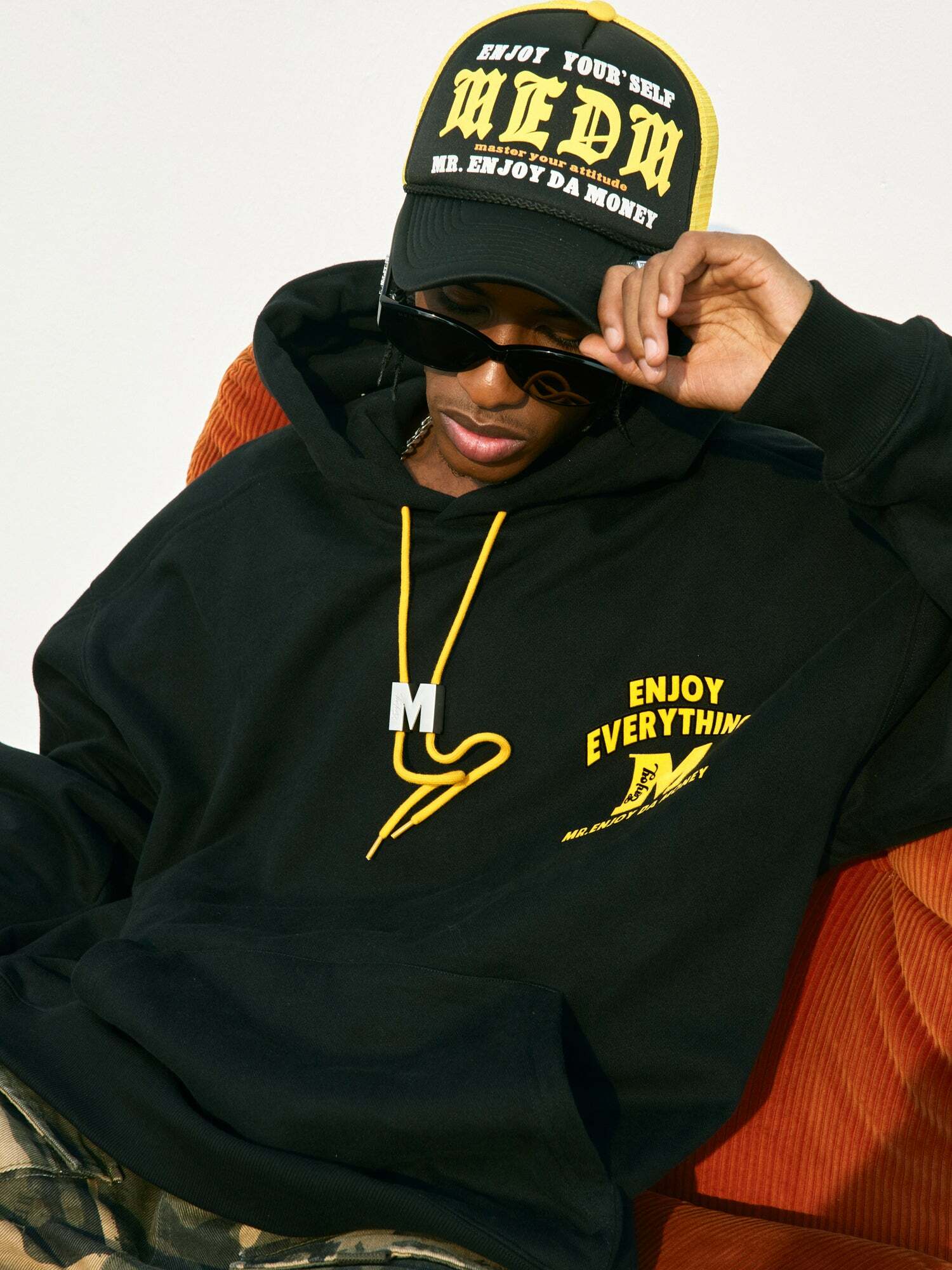 MEDM M Buckle Drawstring Hoodie - Y2K Summer, 90s Grunge, Retro Style, Y2K Club & Party Out