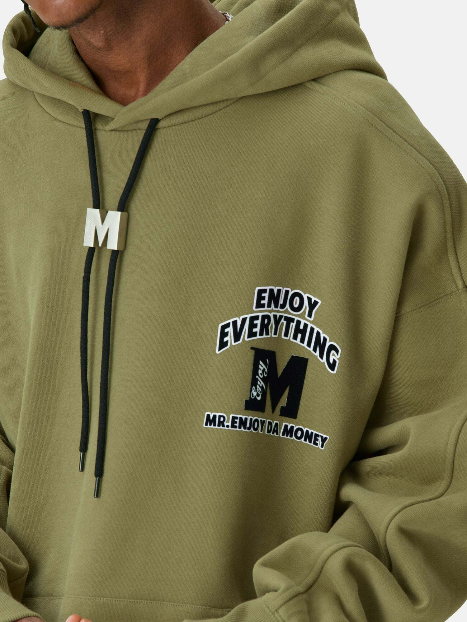 MEDM M Buckle Drawstring Hoodie - Y2K Summer, 90s Grunge, Retro Style, Y2K Club & Party Out