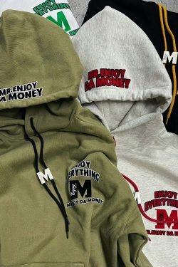 MEDM M Buckle Drawstring Hoodie - Y2K Summer, 90s Grunge, Retro Style, Y2K Club & Party Out
