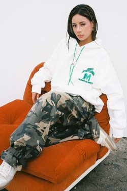 MEDM M Buckle Drawstring Hoodie - Y2K Summer, 90s Grunge, Retro Style, Y2K Club & Party Out