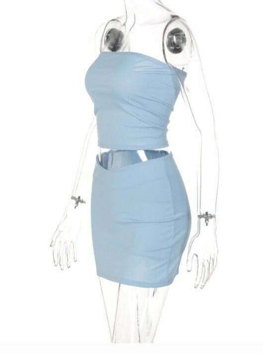 Melda Y2K Skirt Set - 90s Grunge, Retro Summer Outfit, Pastel Goth, Y2K Party & Club Fashion