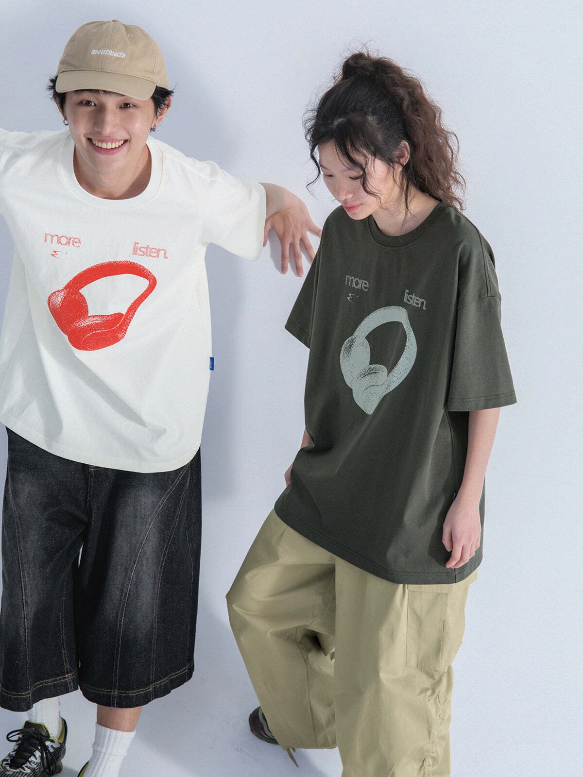 Mentmate 'Listen More' Tee - Y2K Summer Grunge, 90s Retro, Pastel Goth, Hip Hop Fashion