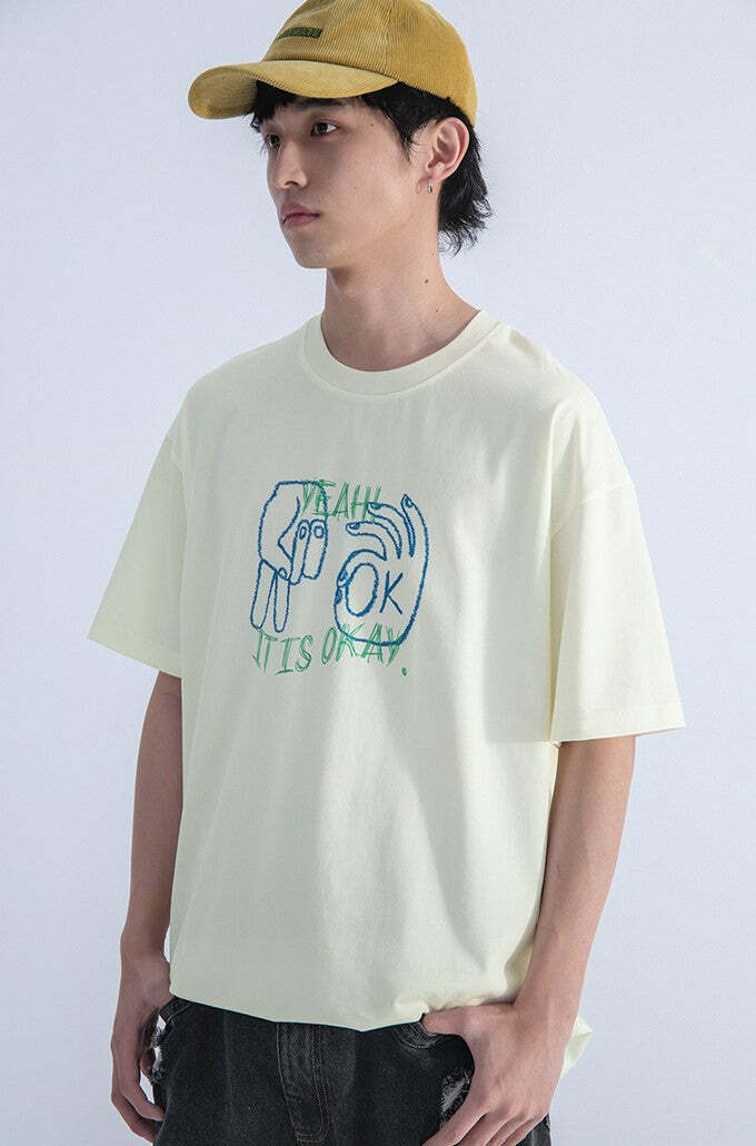 Mentmate 'OK' Tee - Y2K Summer Grunge, 90s Retro, Pastel Goth, Hip Hop Fashion for Women