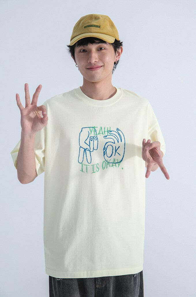 Mentmate 'OK' Tee - Y2K Summer Grunge, 90s Retro, Pastel Goth, Hip Hop Fashion for Women