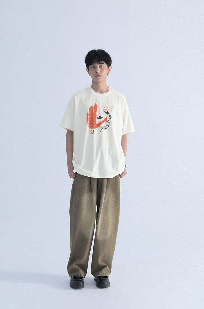 Mentmate Double Drop Tee - Y2K Summer Grunge, 90s Retro, Pastel Goth, Hip Hop Fashion