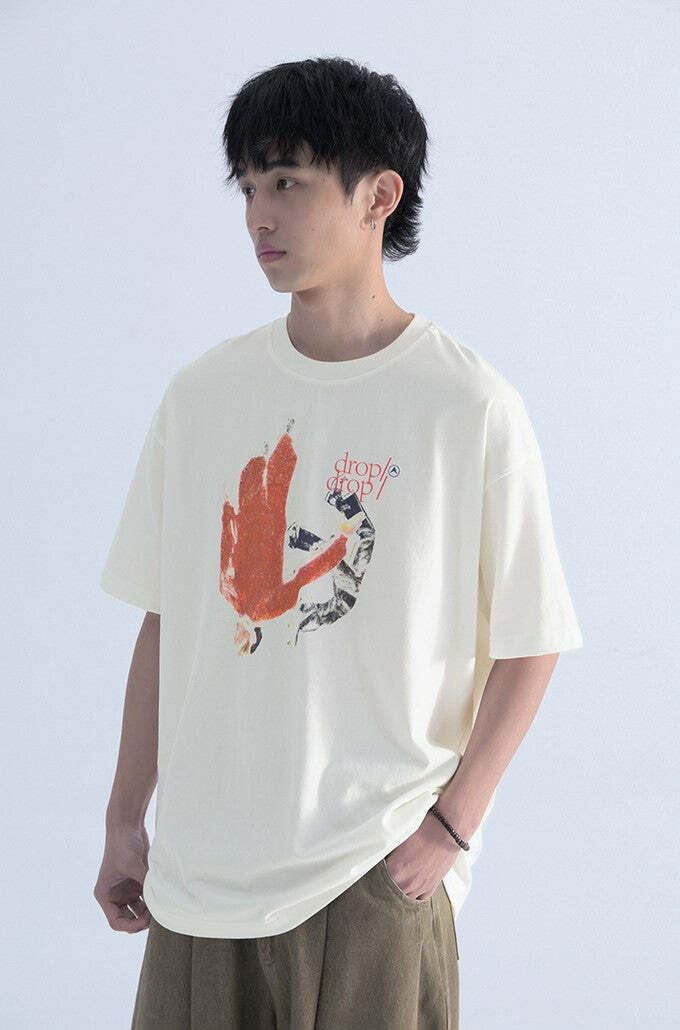 Mentmate Double Drop Tee - Y2K Summer Grunge, 90s Retro, Pastel Goth, Hip Hop Fashion