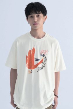 Mentmate Double Drop Tee - Y2K Summer Grunge, 90s Retro, Pastel Goth, Hip Hop Fashion