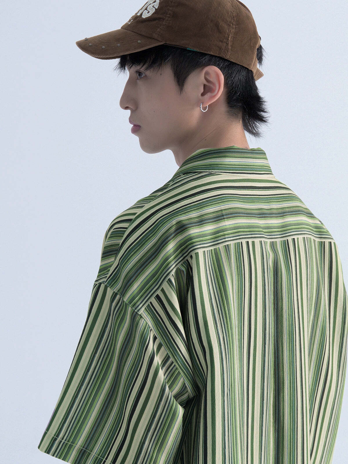 Mentmate Retro-Striped Button Up: Y2K Summer, 90s Grunge, Pastel Goth, Y2K Club & Party