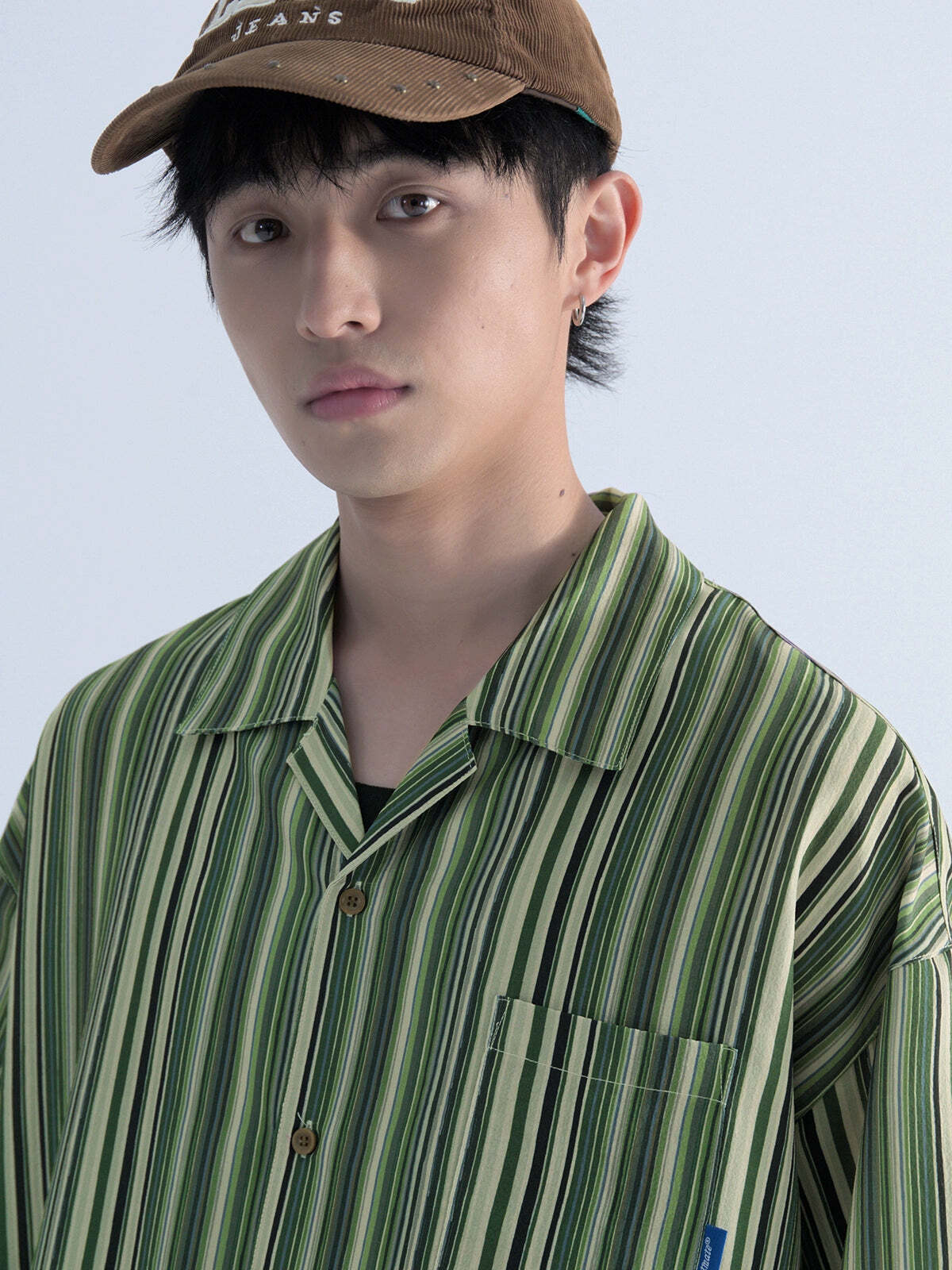 Mentmate Retro-Striped Button Up: Y2K Summer, 90s Grunge, Pastel Goth, Y2K Club & Party