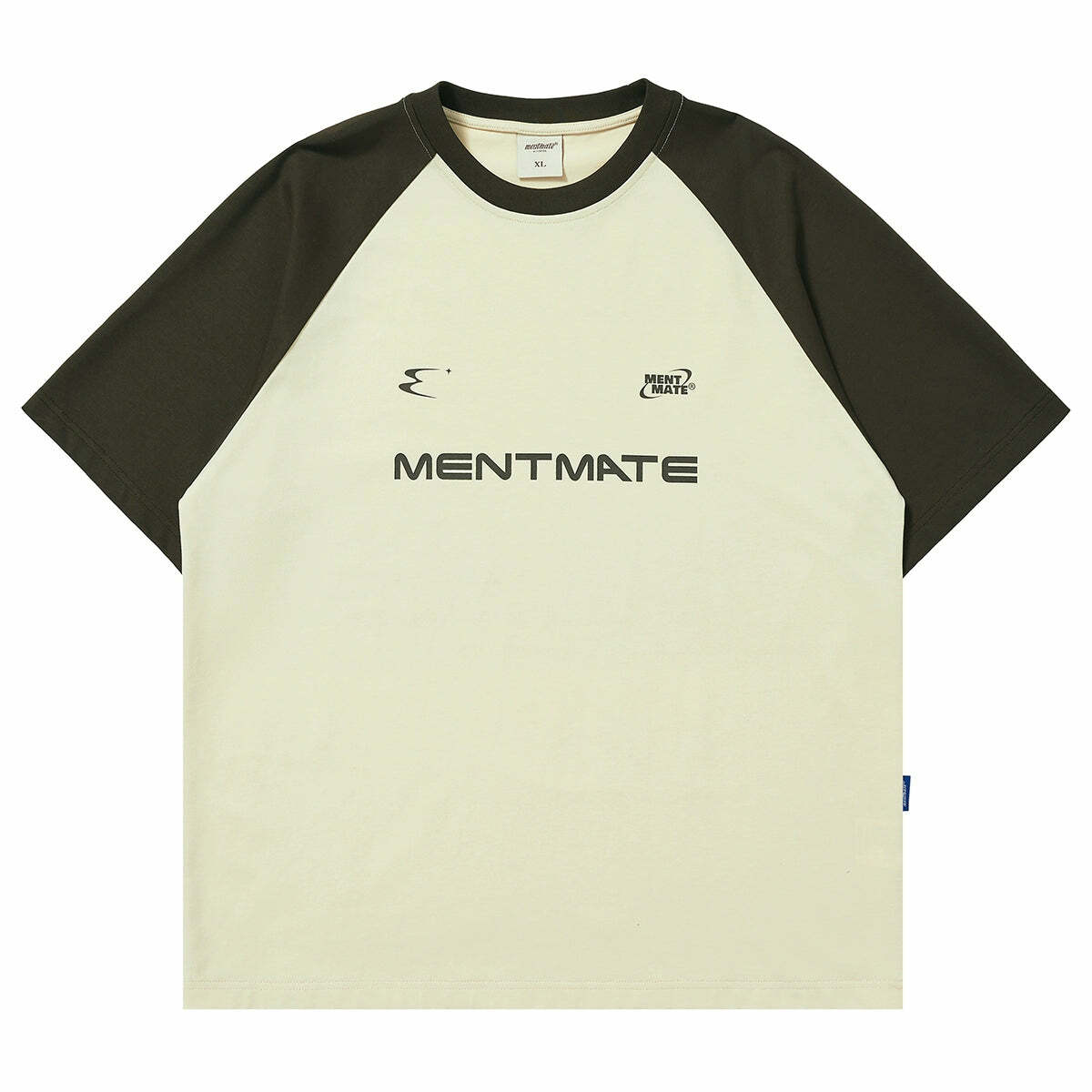 Mentmate Two-Tone Logo Tee - Y2K Summer, 90s Grunge, Retro Style, Baby Tees, Y2K Club