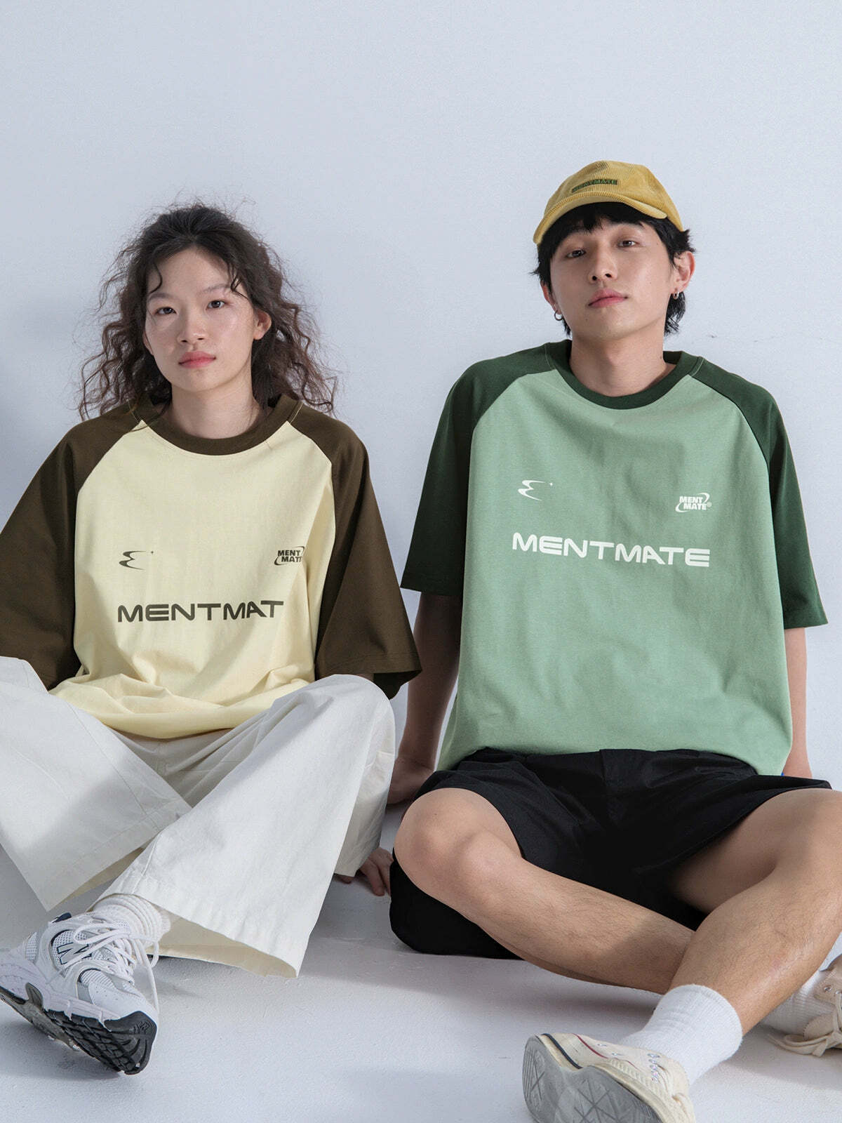 Mentmate Two-Tone Logo Tee - Y2K Summer, 90s Grunge, Retro Style, Baby Tees, Y2K Club