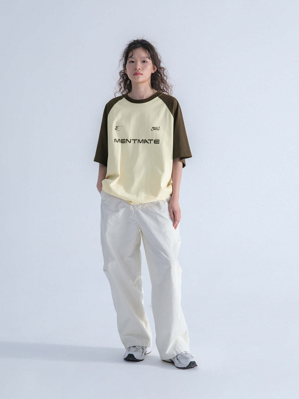 Mentmate Two-Tone Logo Tee - Y2K Summer, 90s Grunge, Retro Style, Baby Tees, Y2K Pop