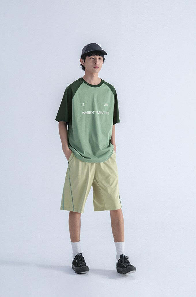 Mentmate Two-Tone Logo Tee - Y2K Summer, 90s Grunge, Retro Style, Baby Tees, Y2K Pop