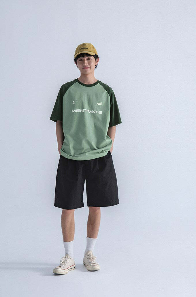 Mentmate Two-Tone Logo Tee - Y2K Summer, 90s Grunge, Retro Style, Baby Tees, Y2K Pop