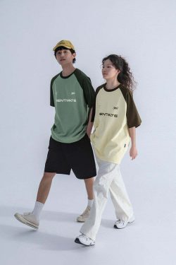 Mentmate Two-Tone Logo Tee - Y2K Summer, 90s Grunge, Retro Style, Baby Tees, Y2K Pop