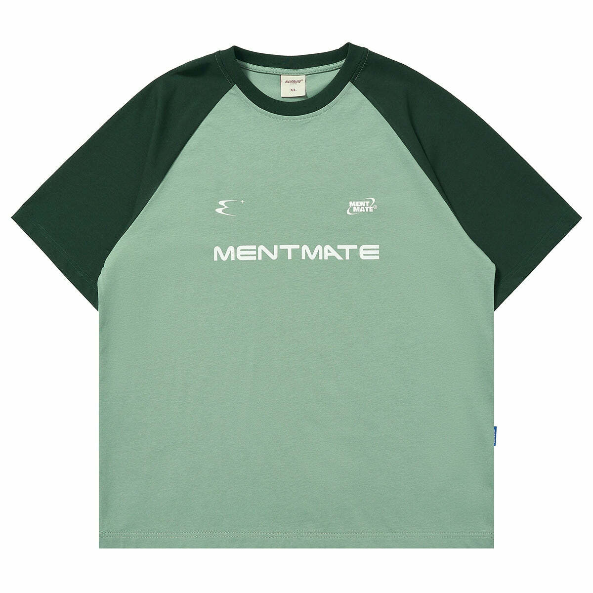 Mentmate Two-Tone Logo Tee - Y2K Summer, 90s Grunge, Retro Style, Baby Tees, Y2K Pop