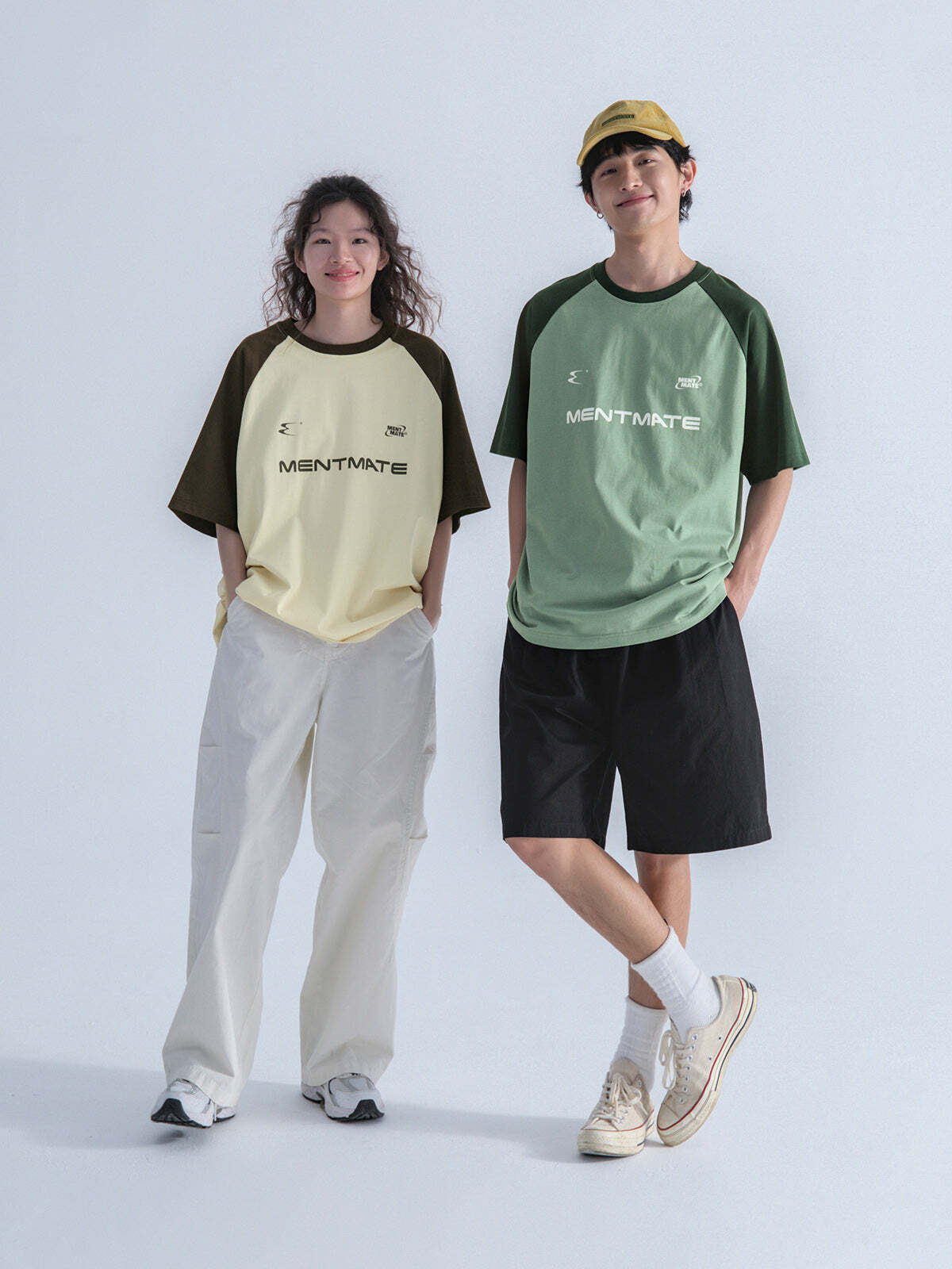 Mentmate Two-Tone Logo Tee - Y2K Summer, 90s Grunge, Retro Style, Baby Tees, Y2K Pop