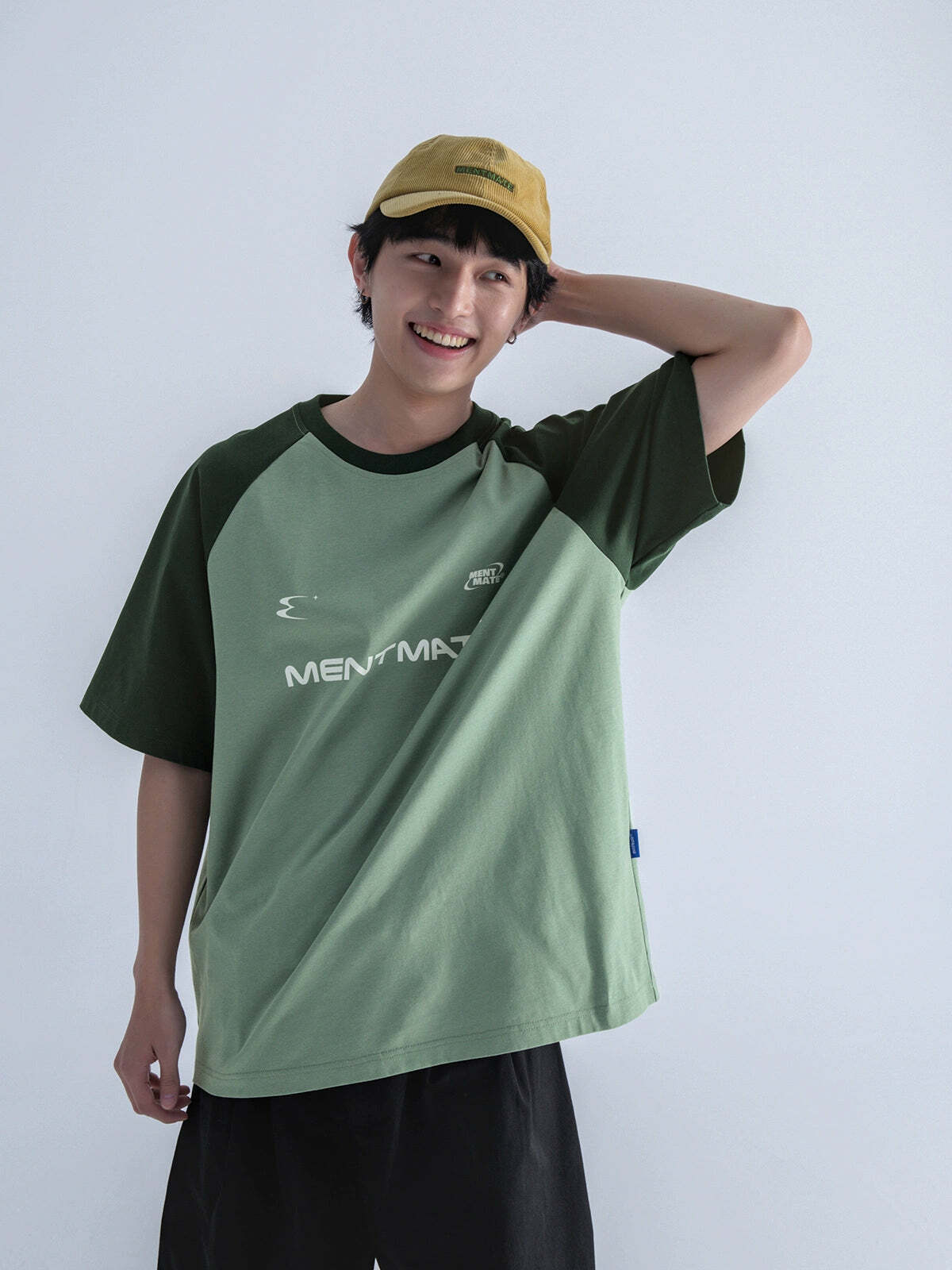 Mentmate Two-Tone Logo Tee - Y2K Summer, 90s Grunge, Retro Style, Baby Tees, Y2K Pop