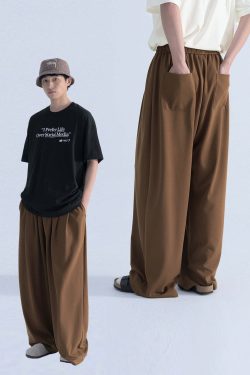 Mentmate Y2K Grunge Wide-Leg Lounge Pants - Retro 90s Summer Outfit, Pastel Goth Fashion