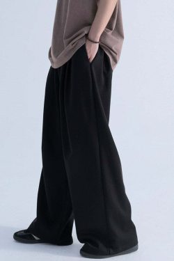 Mentmate Y2K Grunge Wide-Leg Lounge Pants - Retro 90s Summer Outfit, Pastel Goth Fashion