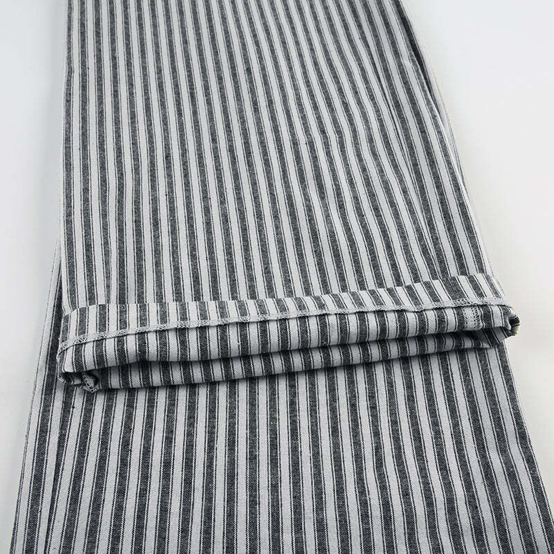 Miah Striped Casual Pants - Y2K Summer Grunge Outfit, 90s Fashion, Retro Style, Y2K Club Look