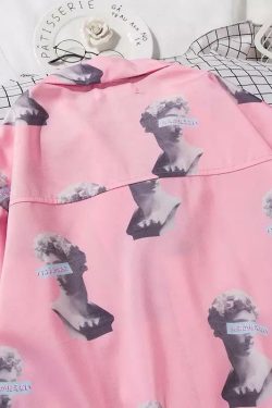 Michelangelo Disconnected Shirt � Y2K Summer Grunge, 90s Retro, Pastel Goth, Y2K Club Outfit