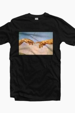 Michelangelo Reach T-Shirt - Y2K Summer Grunge, 90s Retro, Baby Tees, Y2K Club & Party Outfits