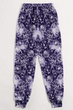 Midnight Blue Skull Joggers - Y2K Grunge, 90s Fashion, Retro Style, Gothic Y2K Outfits