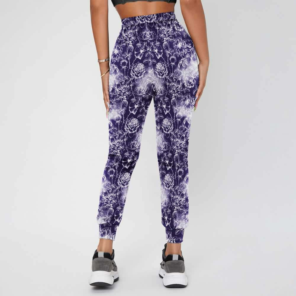 Midnight Blue Skull Joggers - Y2K Grunge, 90s Fashion, Retro Style, Gothic Y2K Outfits
