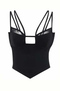 Mindy Strappy Crop Top - Y2K Summer Grunge, 90s Retro, Pastel Goth, Y2K Party & Club Out