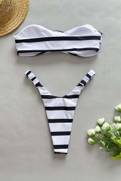 Mira Striped Bikini Set - Y2K Summer Outfits, 90s Fashion, Grunge, Retro Style, Y2K Beachwear