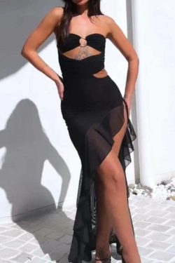 Miranda Strapless Dress - Y2K Summer Grunge Outfit, 90s Fashion, Retro Style, Y2K Party Look