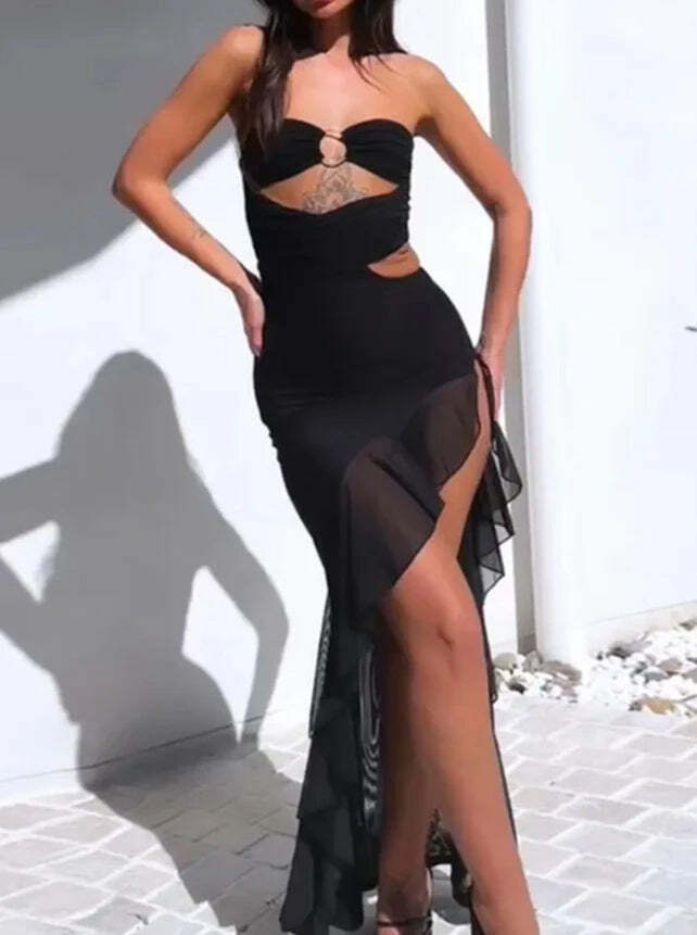 Miranda Strapless Dress - Y2K Summer Grunge Outfit, 90s Fashion, Retro Style, Y2K Party Look