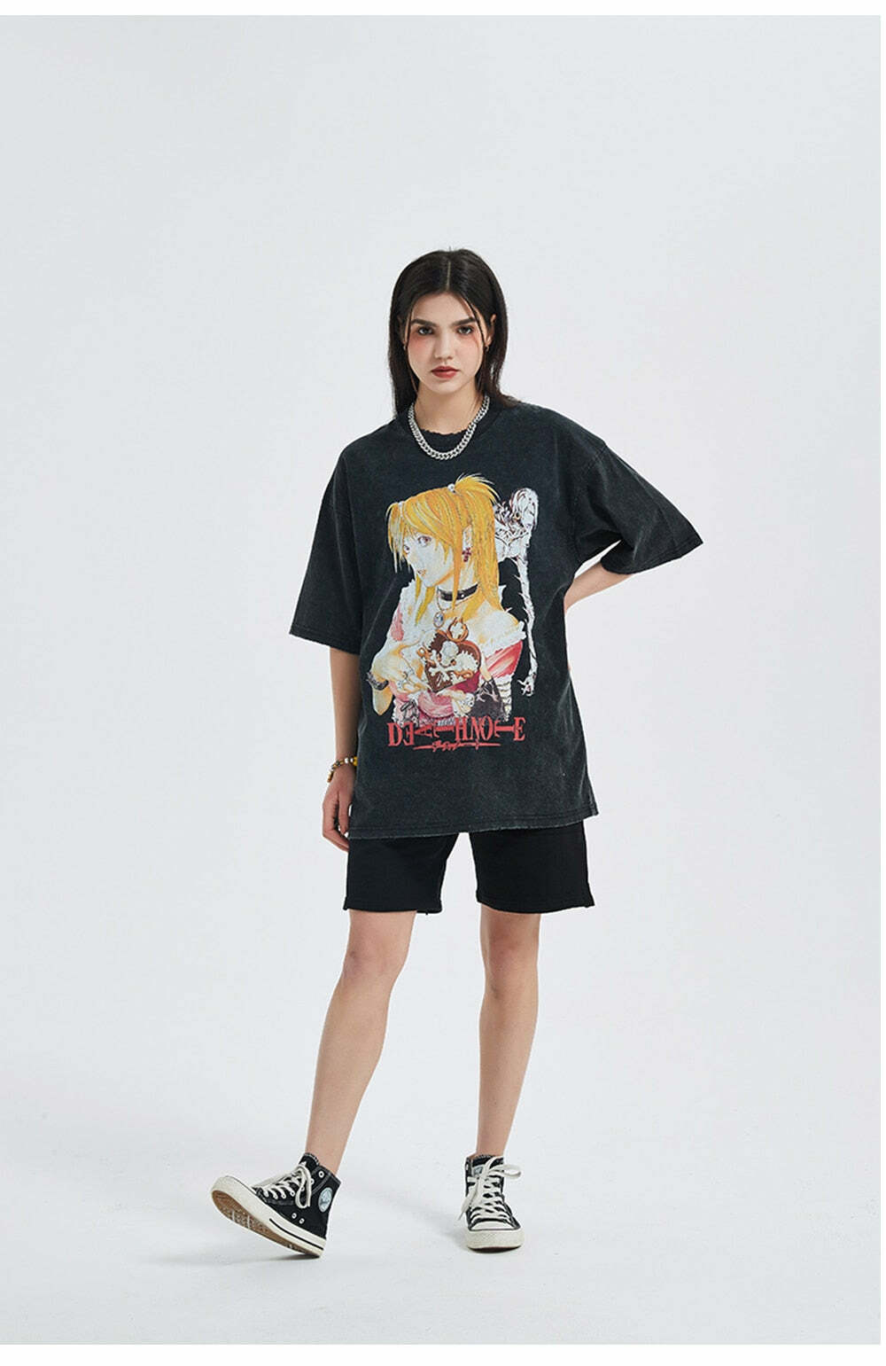 Misa Anime Vintage T-Shirt - Y2K Summer Grunge 90s Fashion Retro Goth Popstar Outfit