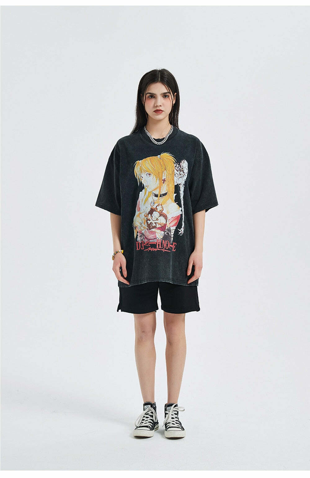 Misa Anime Vintage T-Shirt - Y2K Summer Grunge 90s Fashion Retro Goth Popstar Outfit