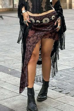 Miyah Mesh Bohemian Mini Skirt - Y2K Summer, 90s Grunge, Retro Style, Y2K Party Outfit