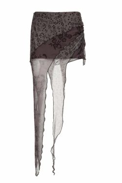 Miyah Mesh Bohemian Mini Skirt - Y2K Summer, 90s Grunge, Retro Style, Y2K Party Outfit