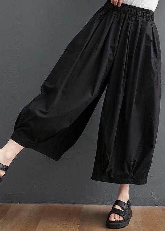 Modern Black High Waist Asymmetrical Cotton Linen Pants - Y2K Summer Grunge 90s Fashion