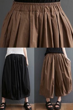Modern Black High Waist Asymmetrical Cotton Linen Pants - Y2K Summer Grunge 90s Fashion