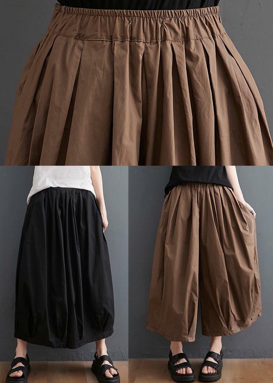 Modern Black High Waist Asymmetrical Cotton Linen Pants - Y2K Summer Grunge 90s Fashion