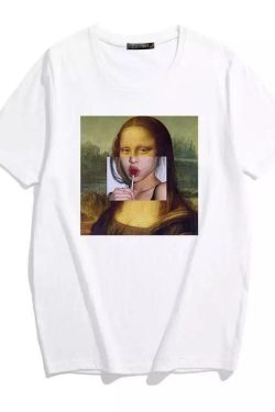 Modern Mona Lisa T-Shirt � Y2K Summer, 90s Grunge, Retro Hip Hop, Pastel Goth, Y2K Popstar