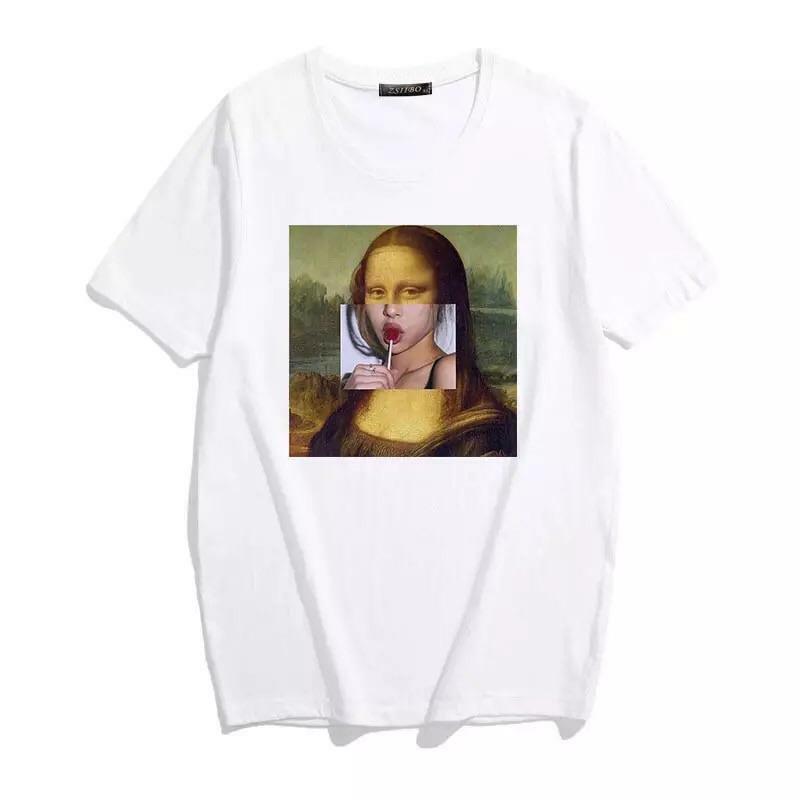 Modern Mona Lisa T-Shirt � Y2K Summer, 90s Grunge, Retro Hip Hop, Pastel Goth, Y2K Popstar
